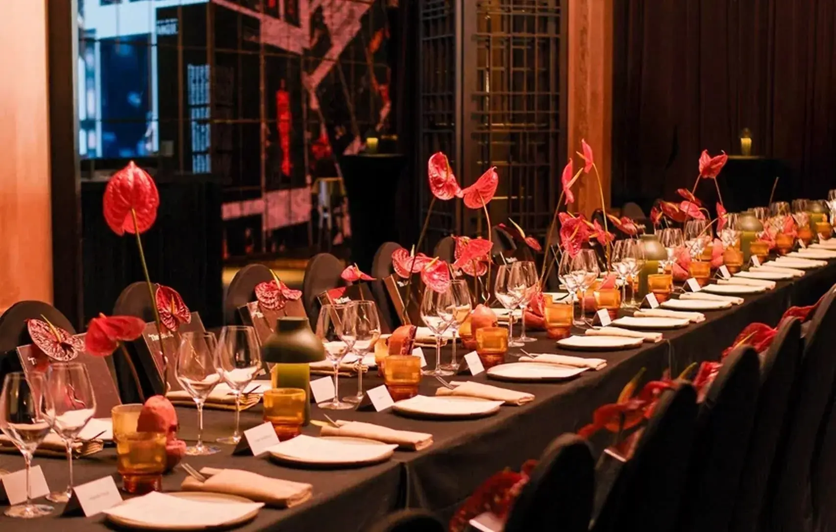 Private dinner table set at SANA Dubai